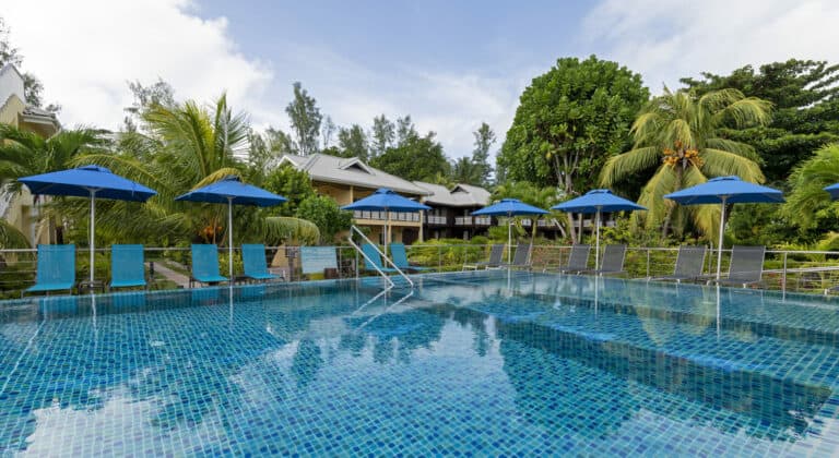 NSPI award-winning pool by Pride Pools International in Cape Town, Western Cape — Aca Jou Hotel-Praslin, Seychelles — photograph 6 of 6