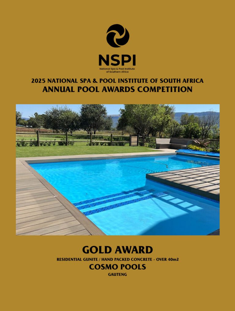 NSPI award-winning pool by Cosmo Pools in Centurion, Gauteng — Residential Gunite / Hand Packed Concrete (over 40m²) — photograph 2 of 2