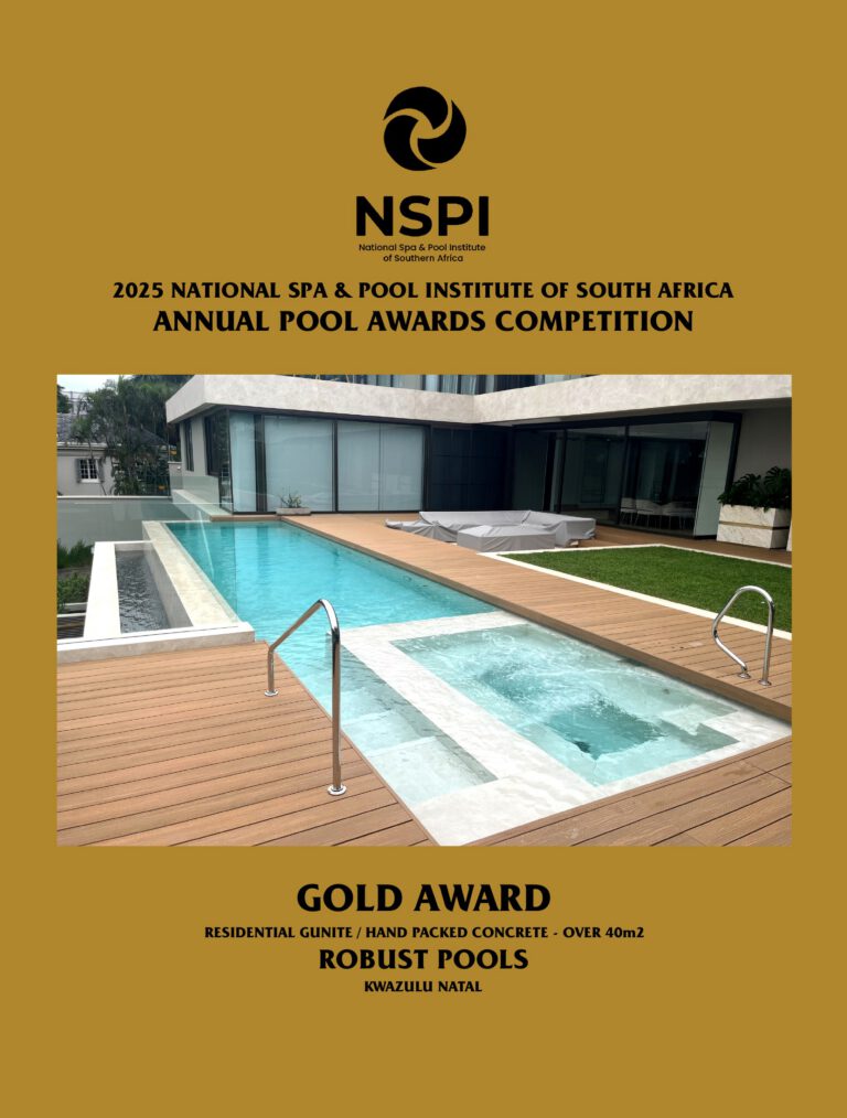 NSPI award-winning pool by Robust Pools and Paving in Durban, KwaZulu-Natal — Residential Gunite / Hand Packed Concrete (over 40m²) — photograph 2 of 2