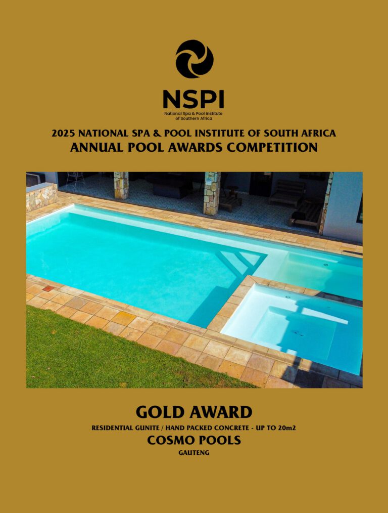 NSPI award-winning pool by Cosmo Pools in Centurion, Gauteng — Residential Gunite / Hand Packed Concrete (up to 20m²) — photograph 2 of 2