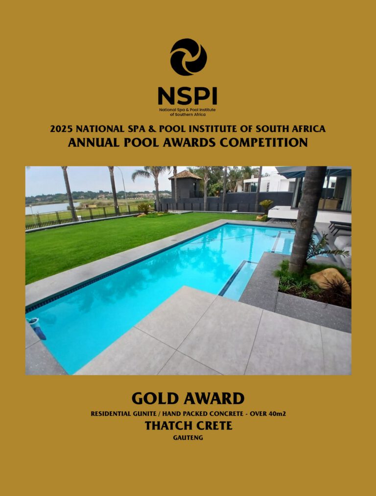 NSPI award-winning pool by Thatch Crete Gauteng cc in Boksburg, Gauteng — Residential Gunite / Hand Packed Concrete (over 40m²) — photograph 2 of 2