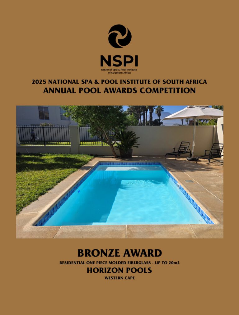 NSPI award-winning pool by Horizon Pools (Pty) Ltd in Strand, Western Cape — Residential One-Piece Moulded Fibreglass (up to 20m²) — photograph 2 of 2