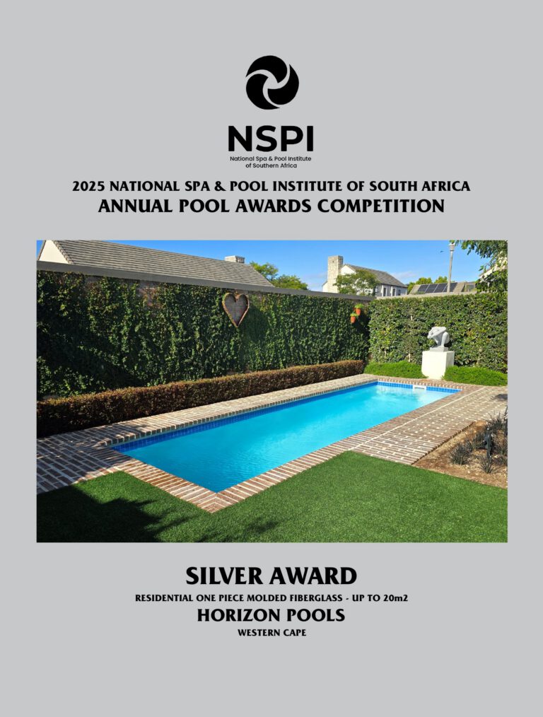 NSPI award-winning pool by Horizon Pools (Pty) Ltd in Strand, Western Cape — Residential One-Piece Moulded Fibreglass (up to 20m²) — photograph 2 of 2