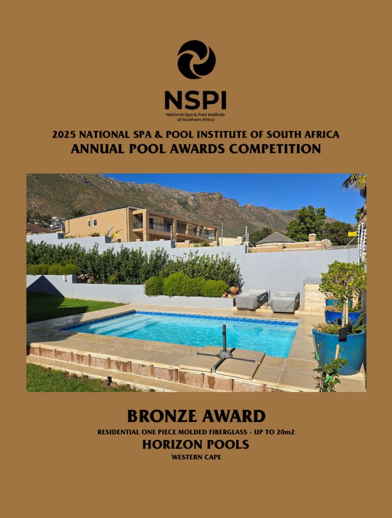 NSPI award-winning pool by Horizon Pools (Pty) Ltd in Strand, Western Cape — Residential One-Piece Moulded Fibreglass (up to 20m²) — photograph 2 of 2