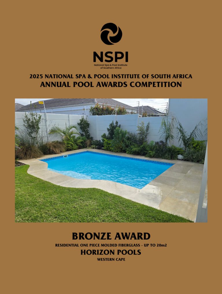 NSPI award-winning pool by Horizon Pools (Pty) Ltd in Strand, Western Cape — Residential One-Piece Moulded Fibreglass (up to 20m²) — photograph 2 of 2