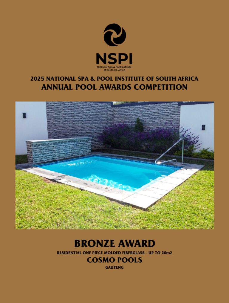 NSPI award-winning pool by Cosmo Pools in Centurion, Gauteng — Residential One-Piece Moulded Fibreglass (up to 20m²) — photograph 2 of 2