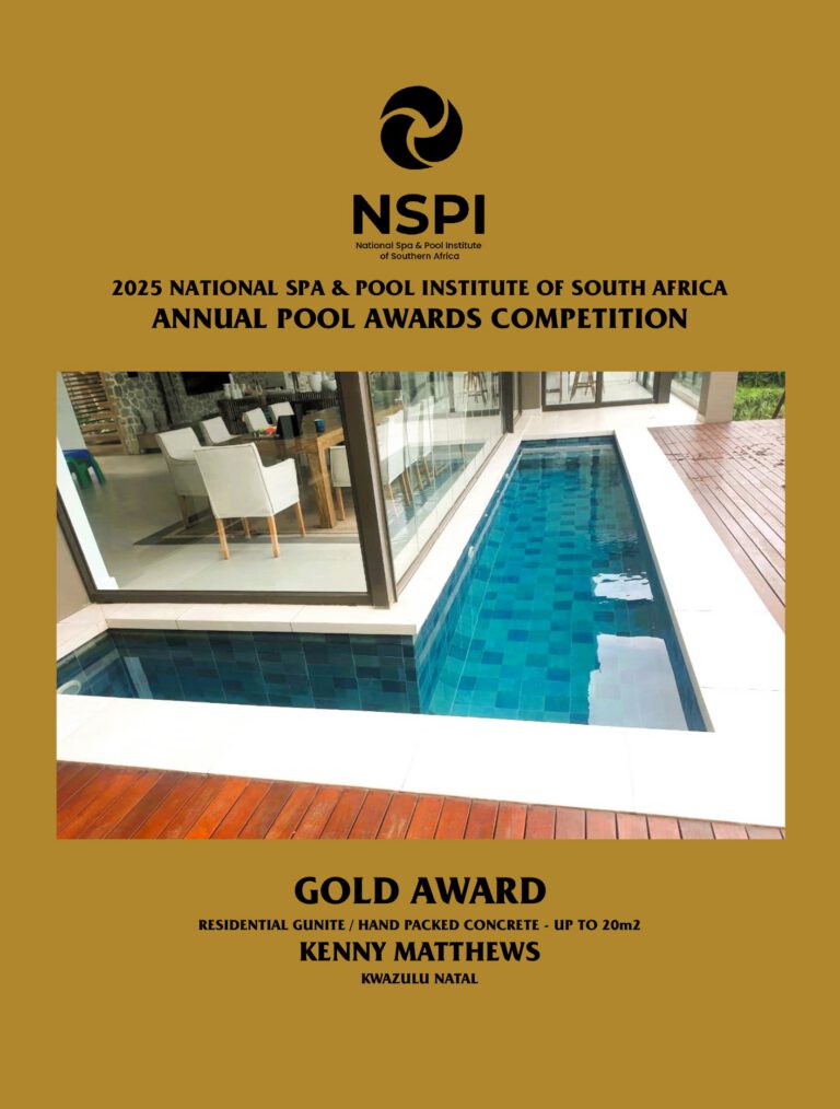 NSPI award-winning pool by Kenny Matthews Pools cc in KwaDukuza Local Municipality, KwaZulu-Natal — Residential Gunite / Hand Packed Concrete (up to 20m²) — photograph 2 of 2
