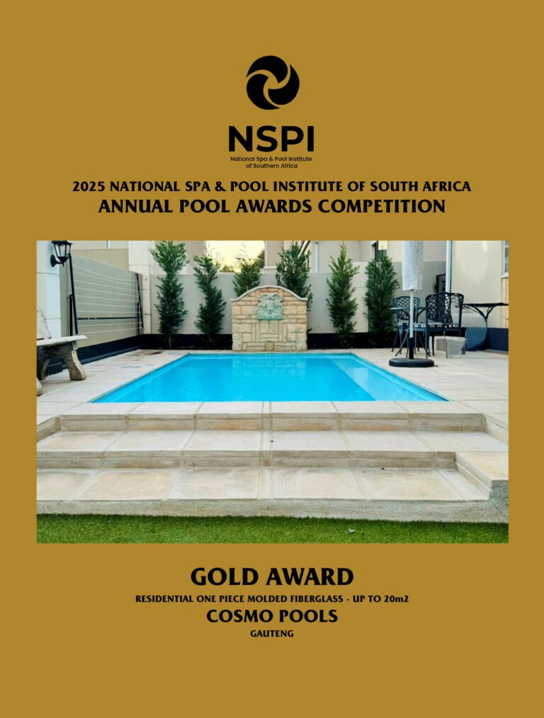 NSPI award-winning pool by Cosmo Pools in Centurion, Gauteng — Residential One-Piece Moulded Fibreglass (up to 20m²) — photograph 2 of 2