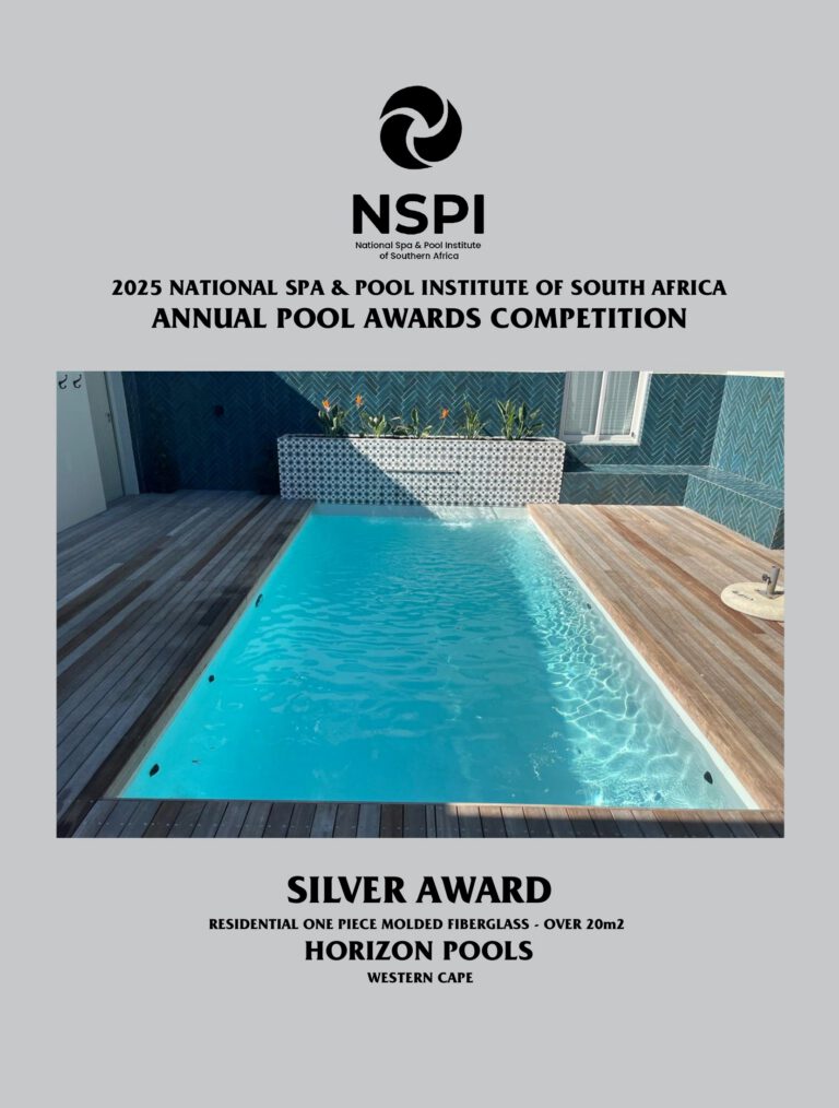 NSPI award-winning pool by Horizon Pools (Pty) Ltd in Strand, Western Cape — Residential One-Piece Moulded Fibreglass (over 20m²) — photograph 2 of 2