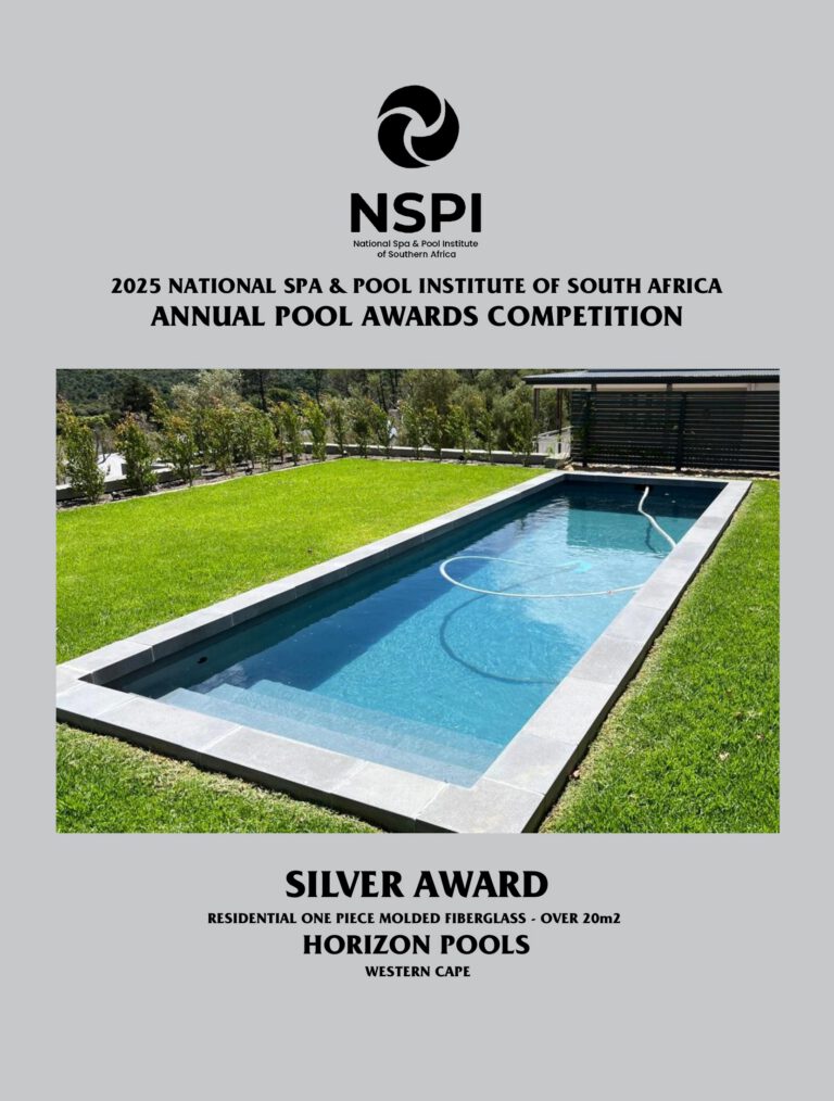 NSPI award-winning pool by Horizon Pools (Pty) Ltd in Strand, Western Cape — Residential One-Piece Moulded Fibreglass (over 20m²) — photograph 2 of 2
