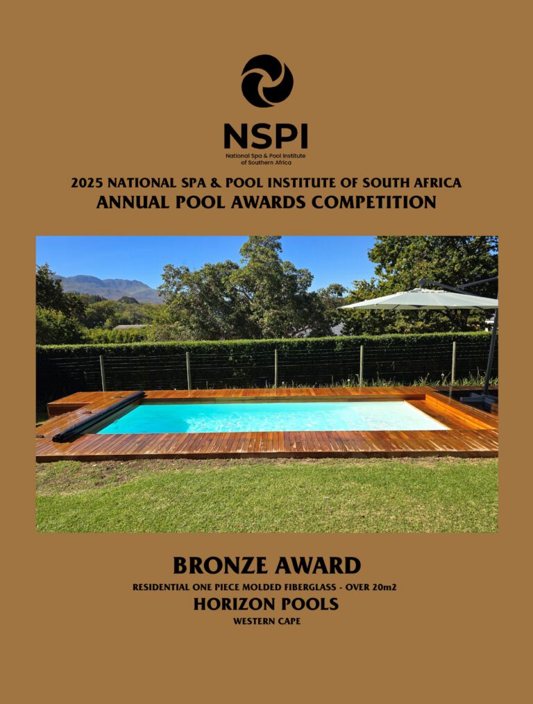 NSPI award-winning pool by Horizon Pools (Pty) Ltd in Strand, Western Cape — Residential One-Piece Moulded Fibreglass (over 20m²) — photograph 2 of 2