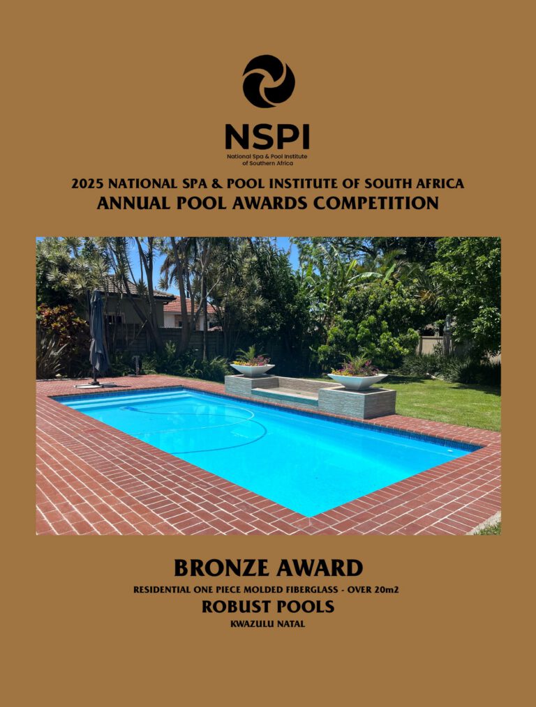 NSPI award-winning pool by Robust Pools and Paving in Durban, KwaZulu-Natal — Residential One-Piece Moulded Fibreglass (over 20m²) — photograph 2 of 2