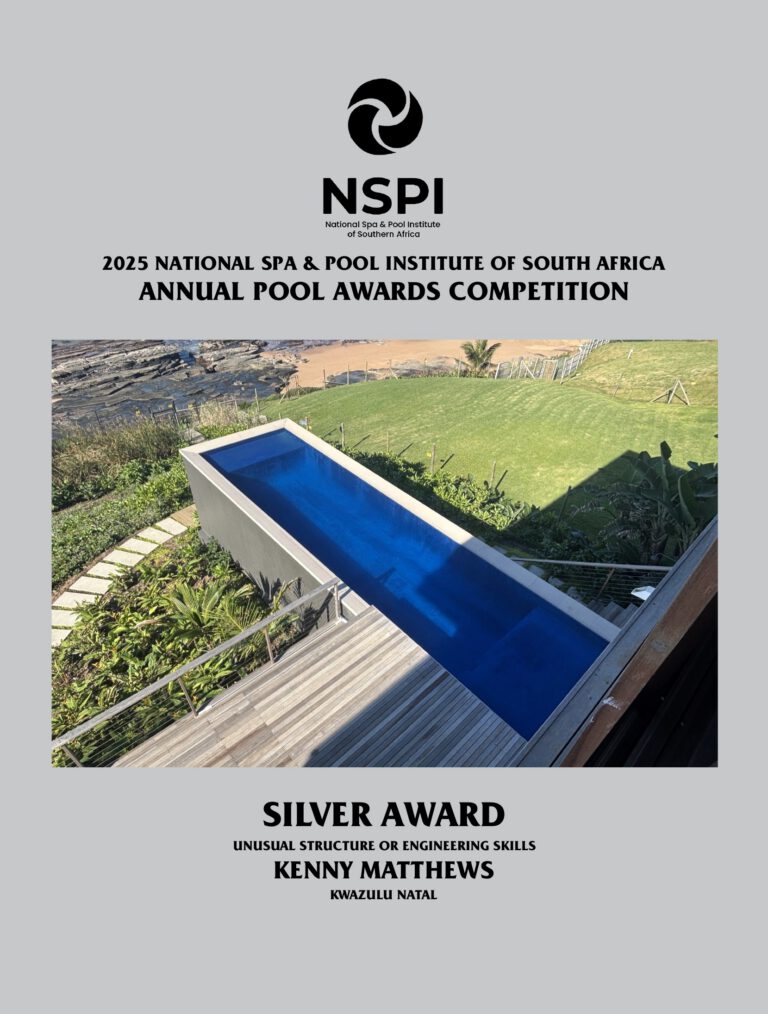 NSPI award-winning pool by Kenny Matthews Pools cc in KwaDukuza Local Municipality, KwaZulu-Natal — Unusual Structure or Engineering Skills — photograph 2 of 2
