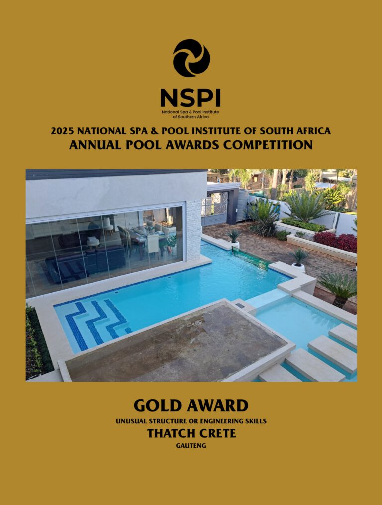 NSPI award-winning pool by Thatch Crete Gauteng cc in Boksburg, Gauteng — Unusual Structure or Engineering Skills — photograph 2 of 2