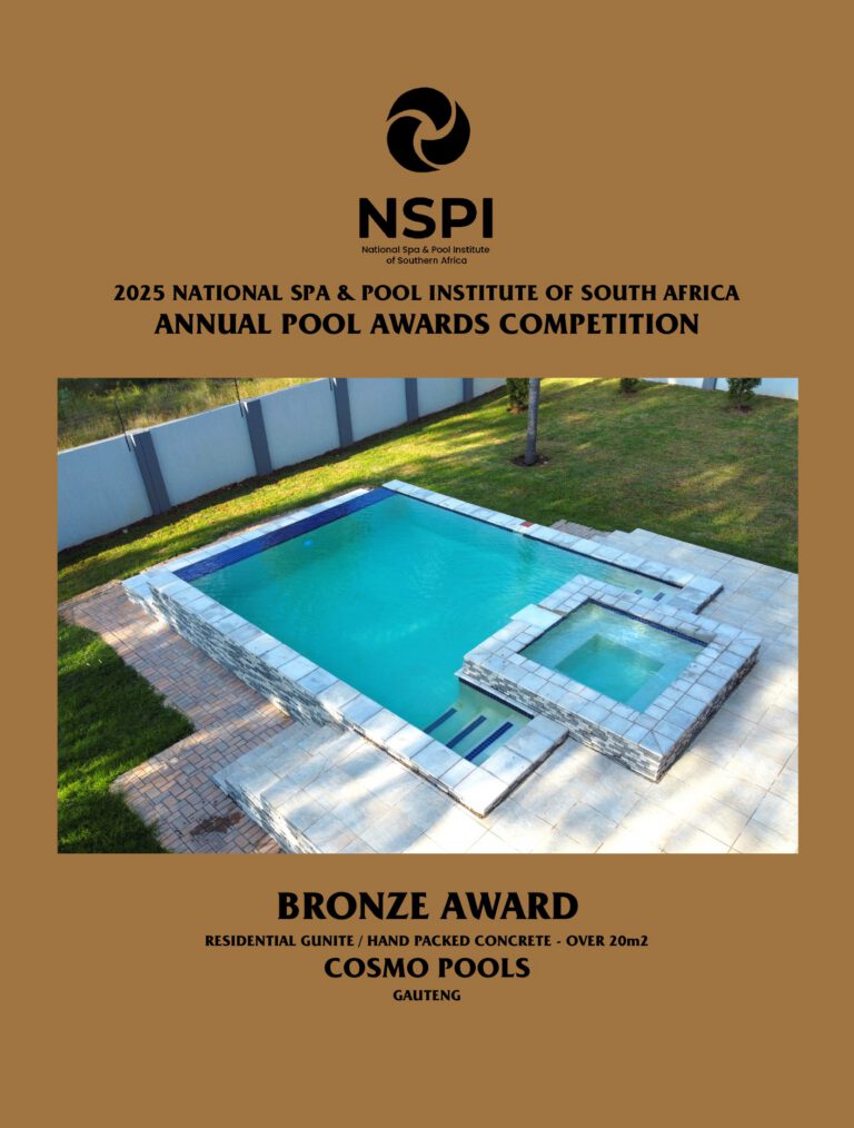 NSPI award-winning pool by Cosmo Pools in Centurion, Gauteng — Residential Gunite / Hand Packed Concrete (over 20m²) — photograph 2 of 2